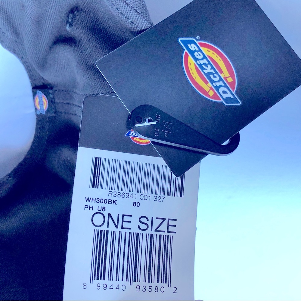 NEW DICKIES Cap Washed Canvas Hat Black Adjustable Snapback One Size Men’s - Picture 6 of 15